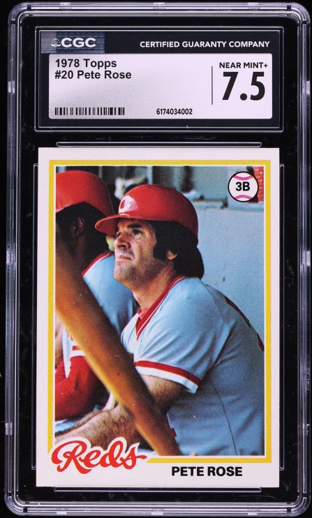 1978 Topps Pete Rose #20 CGC 7.5 NRMT+