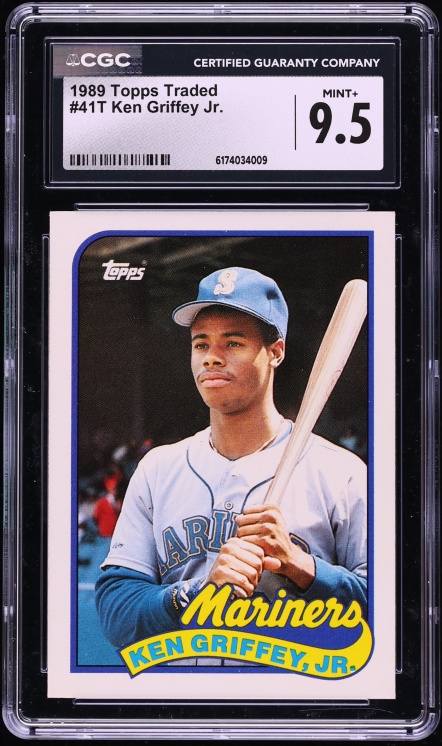 1989 Topps Traded Ken Griffey Jr. ROOKIE #41T CGC 9.5 MINT+