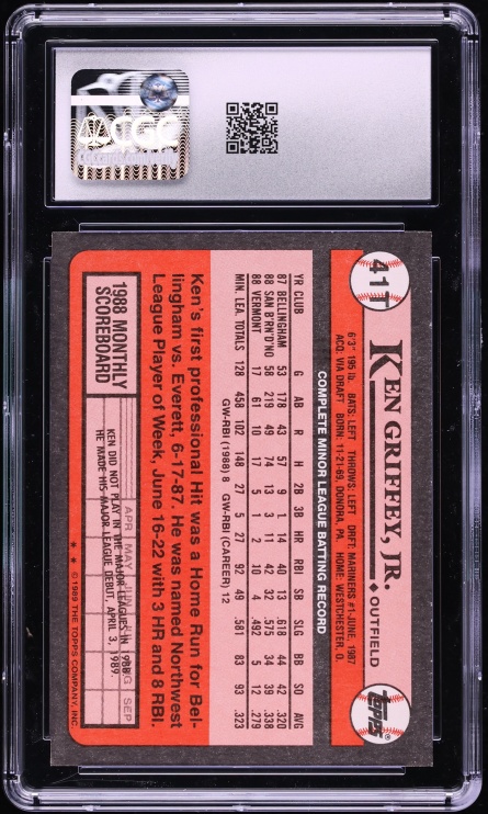 1989 Topps Traded Ken Griffey Jr. ROOKIE #41T CGC 9.5 MINT+