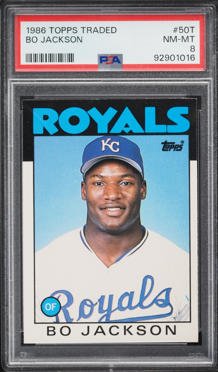 1986 Topps Traded Bo Jackson ROOKIE #50T PSA 8 NM-MT