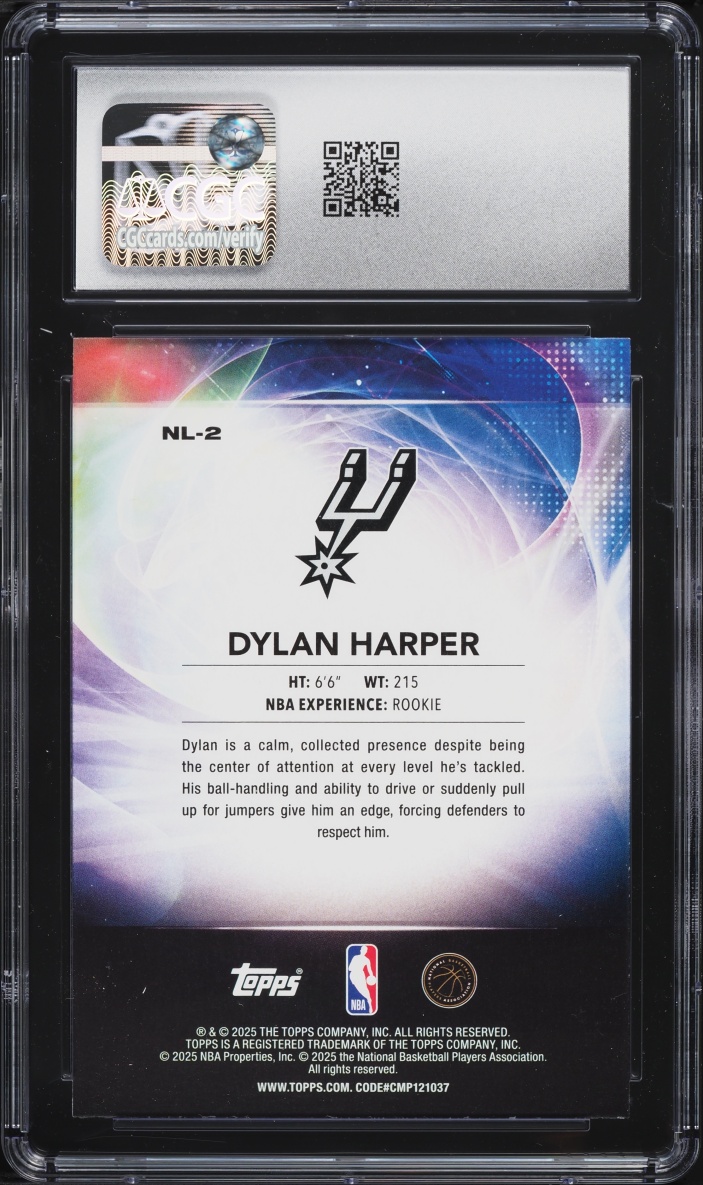 2025 Topps No Limit Green Rainbow Foil Dylan Harper ROOKIE /99 #NL-2 CGC 9 MINT