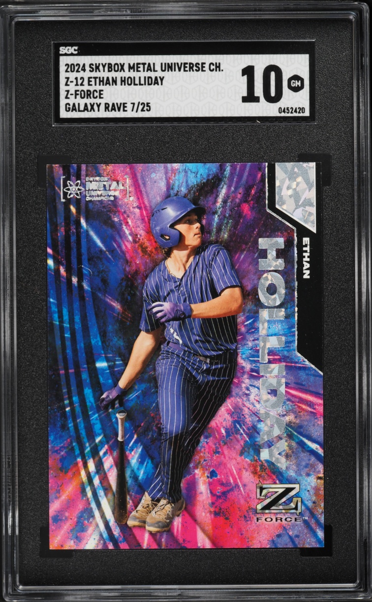 2024 Metal Universe Champions Z-Force Galaxy Rave Ethan Holliday ROOKIE /25 #Z-12 SGC 10 GEM