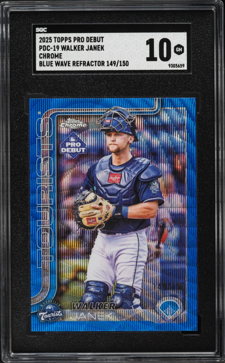2025 Topps Chrome Pro Debut Blue Wave Refractor Walker Janek PROSPECT /150 #PDC-19 SGC 10 GEM
