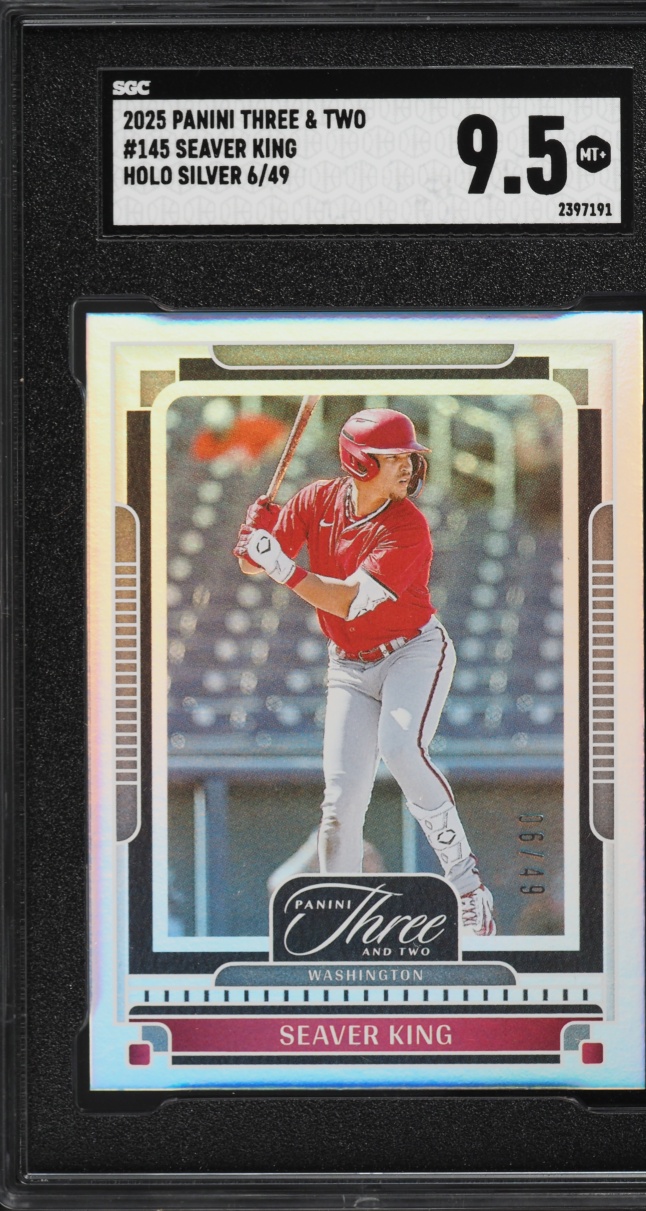 2025 Panini Three & Two Holo Silver Seaver King /49 #145 SGC 9.5 MINT+