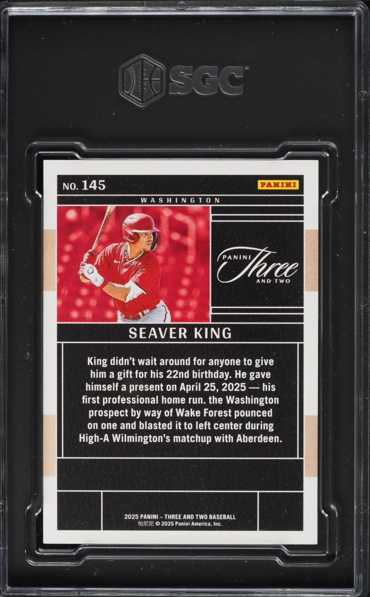 2025 Panini Three & Two Holo Silver Seaver King /49 #145 SGC 9.5 MINT+