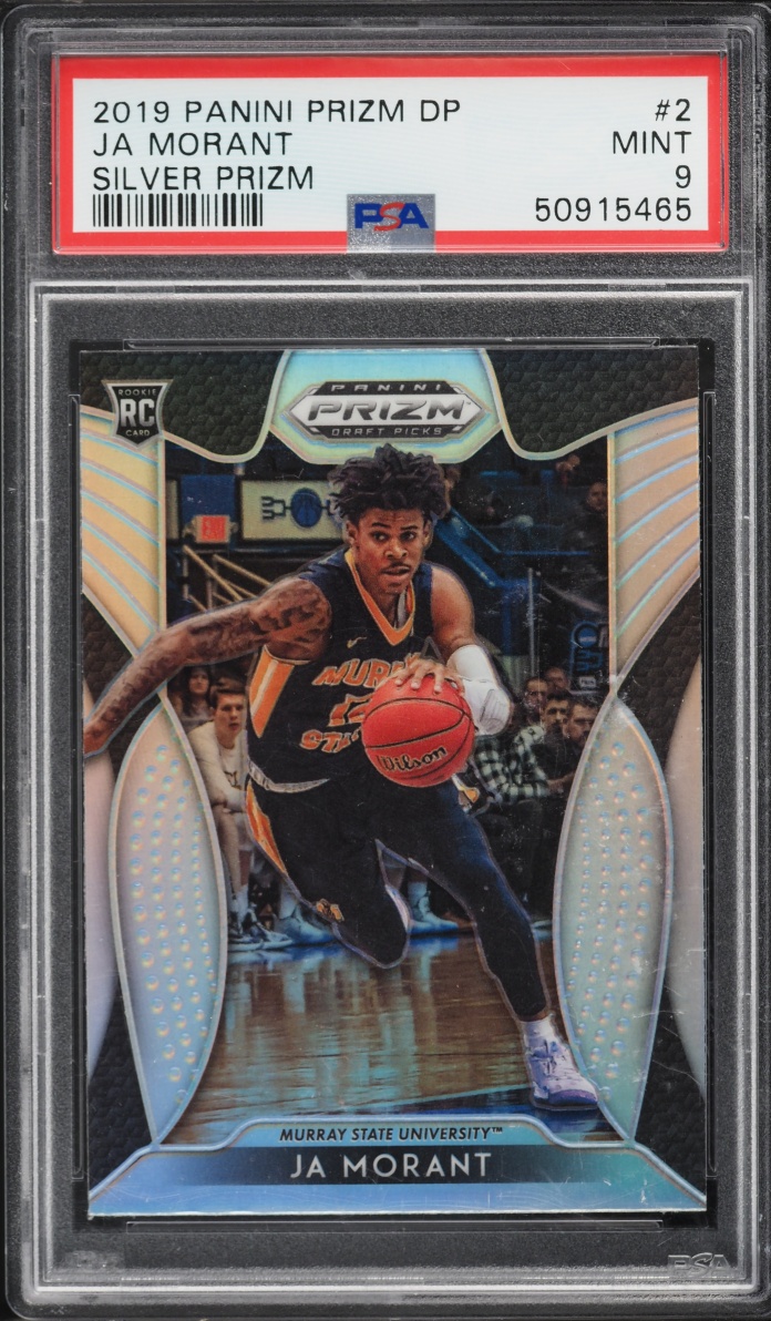 2019 Panini Prizm Draft Picks Silver Ja Morant ROOKIE #2 PSA 9 MINT