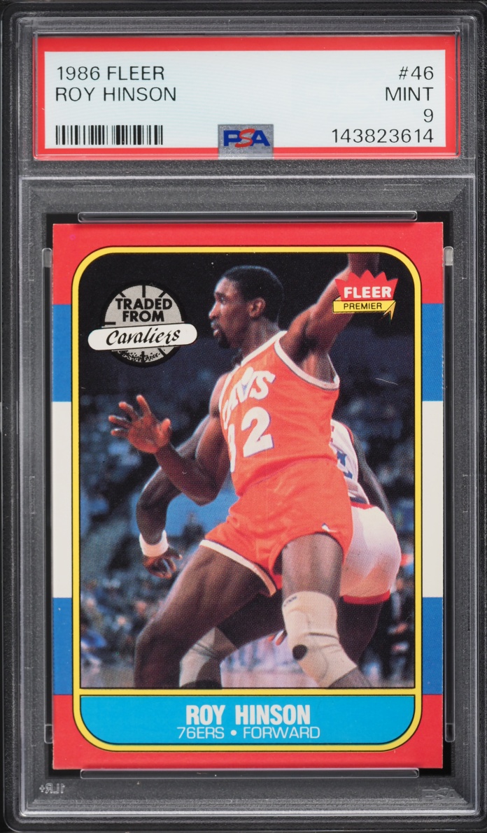 1986 Fleer Basketball Roy Hinson #46 PSA 9 MINT