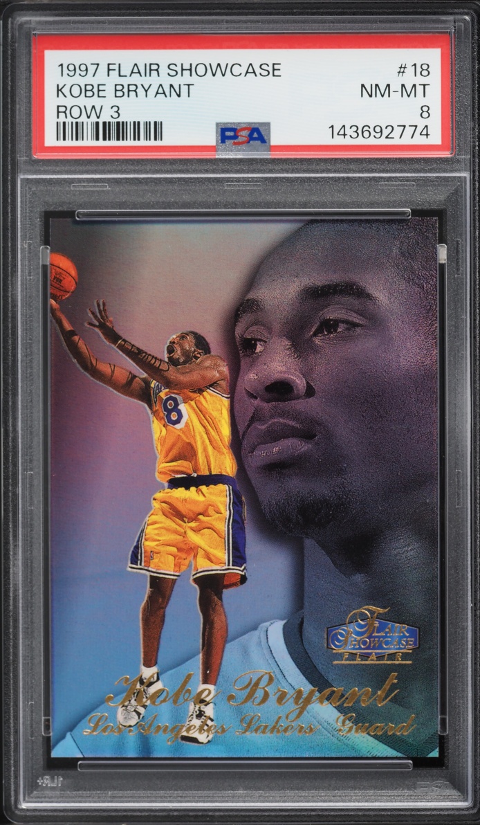1997 Flair Showcase Row 3 Kobe Bryant #18 PSA 8 NM-MT