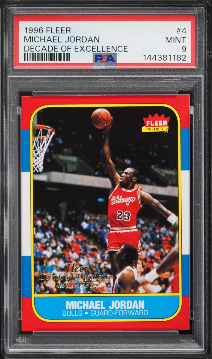 1996 Fleer Decade Of Excellence Michael Jordan #4 PSA 9 MINT