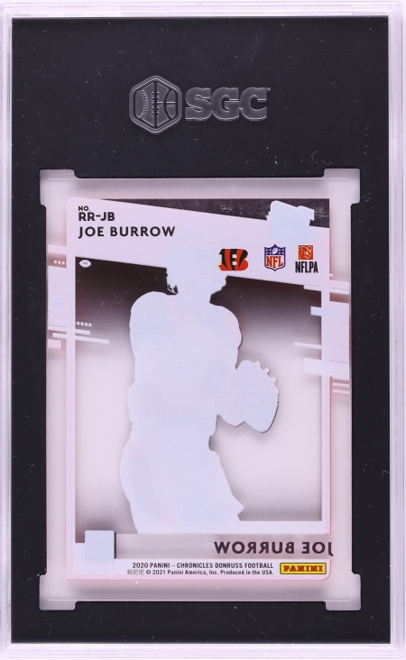 2020 Panini Chronicles Clearly Donruss Red Joe Burrow ROOKIE /199 #RR-JB SGC 10 GEM MINT