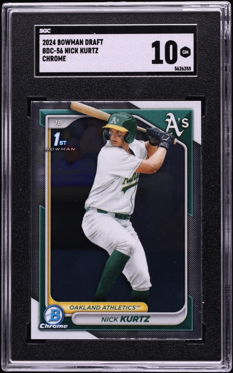 2024 Bowman Chrome Draft Nick Kurtz PROSPECT #BDC-56 SGC 10 GEM MINT