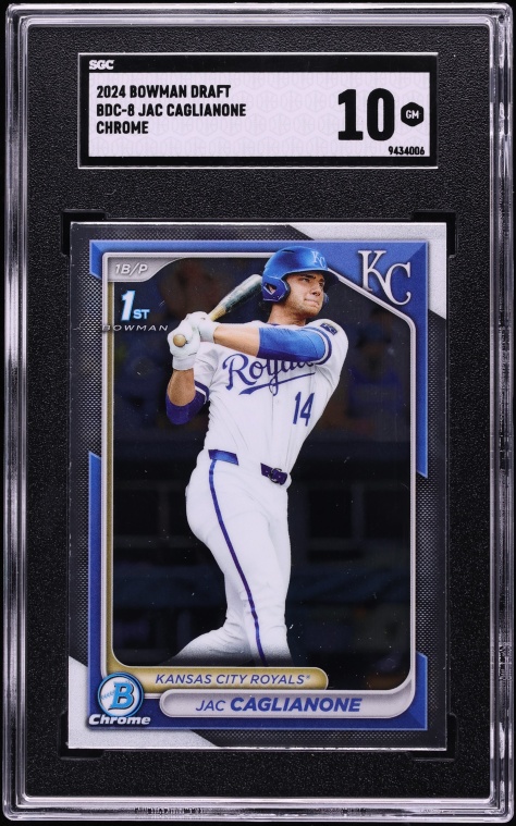 2024 Bowman Chrome Draft Jac Caglianone PROSPECT #BDC-8 SGC 10 GEM MINT