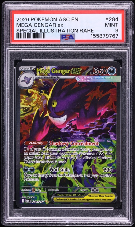 2026 Pokemon Mega Evolution Ascended Heroes SIR Mega Gengar Ex #284 PSA 9 MINT