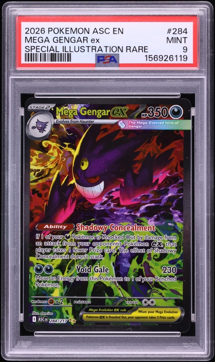 2026 Pokemon Mega Evolution Ascended Heroes SIR Mega Gengar Ex #284 PSA 9 MINT