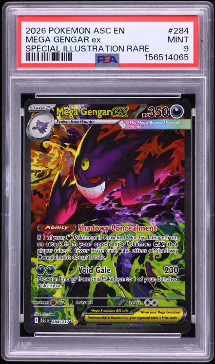 2026 Pokemon Mega Evolution Ascended Heroes SIR Mega Gengar Ex #284 PSA 9 MINT