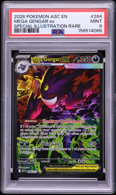 2026 Pokemon Mega Evolution Ascended Heroes SIR Mega Gengar Ex #284 PSA 9 MINT