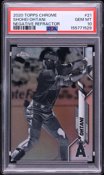 2020 Topps Chrome Negative Refractor Shohei Ohtani #21 PSA 10 GEM MINT
