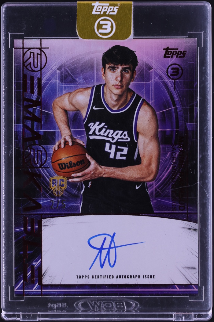 2025 Topps Three Remarkable Red Maxime Raynaud ROOKIE AUTO /5 #RM-MR