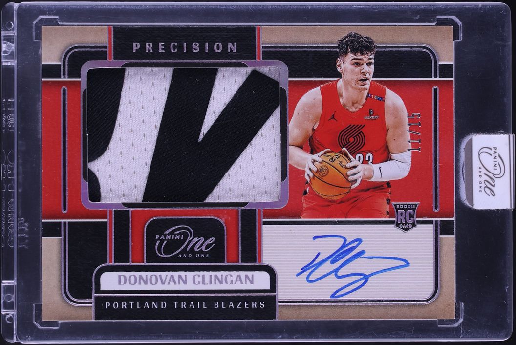 2024 Panini One And One Precision FOTL Donovan Clingan ROOKIE PATCH AUTO /15 #PJA-DON