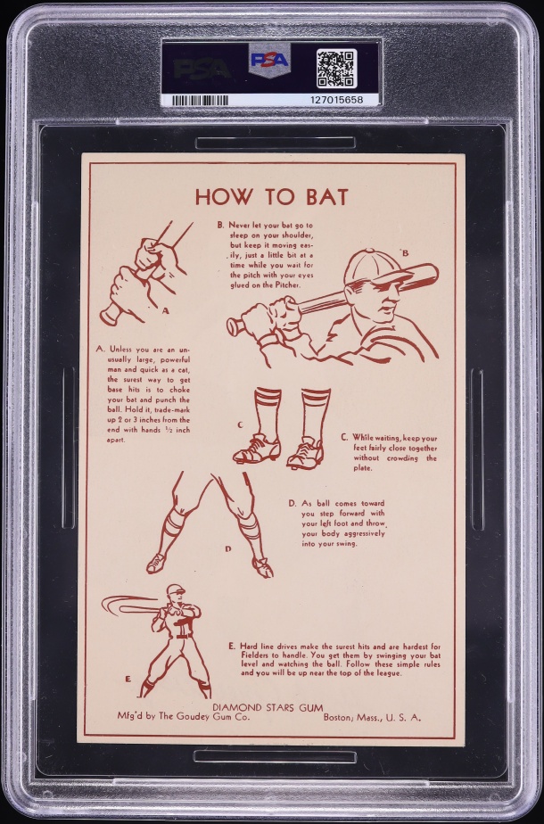 1939 R303-B Goudey Premiums B&W Hank Greenberg PSA 1.5 FR