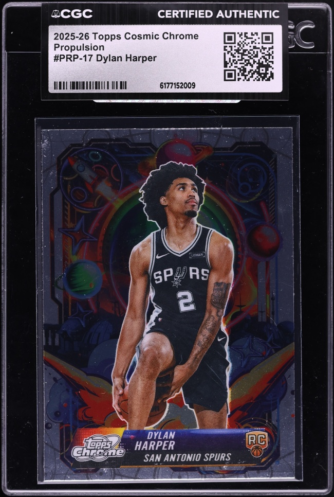 2025 Topps Chrome Cosmic Propulsion Dylan Harper ROOKIE #PRP-17 CGC AUTH