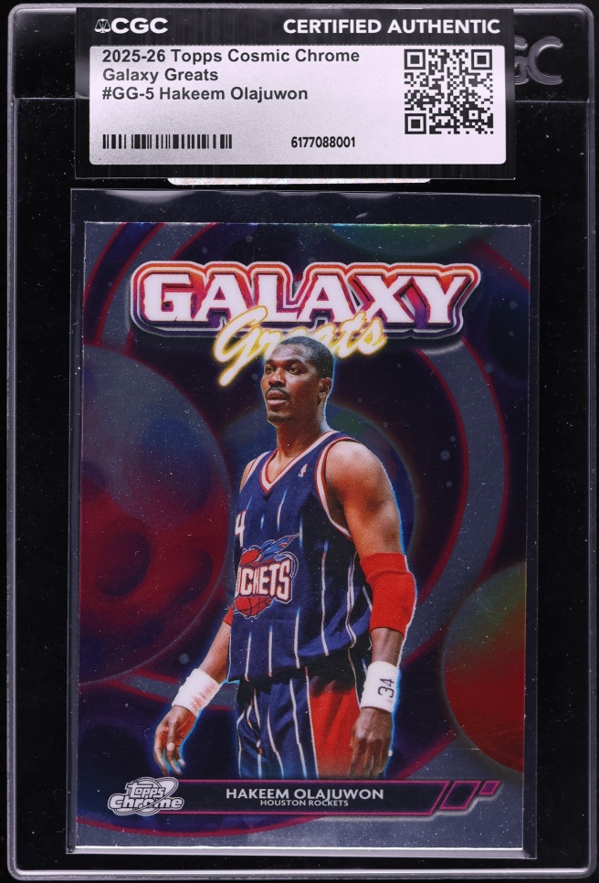 2025 Topps Chrome Cosmic Galaxy Greats Hakeem Olajuwon #GG-5 CGC AUTH