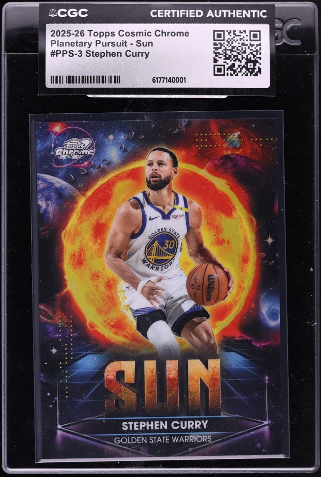2025 Topps Chrome Cosmic Planetary Pursuit Sun Stephen Curry #PPS-3 CGC AUTH