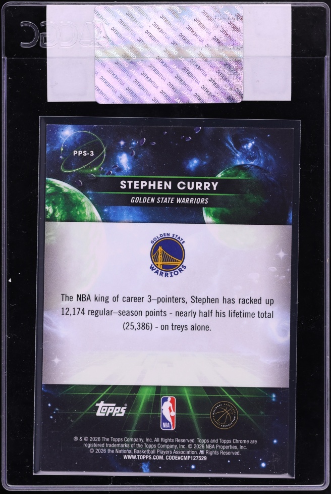 2025 Topps Chrome Cosmic Planetary Pursuit Sun Stephen Curry #PPS-3 CGC AUTH