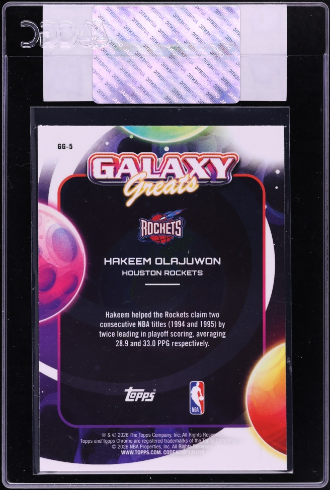 2025 Topps Chrome Cosmic Galaxy Greats Hakeem Olajuwon #GG-5 CGC AUTH