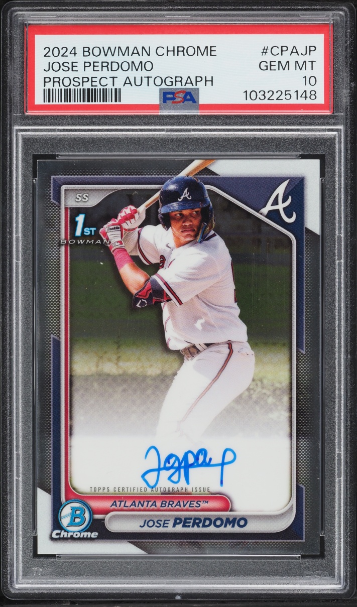 2024 Bowman Chrome Jose Perdomo PROSPECT AUTO #CPA-JP PSA 10 GEM MINT
