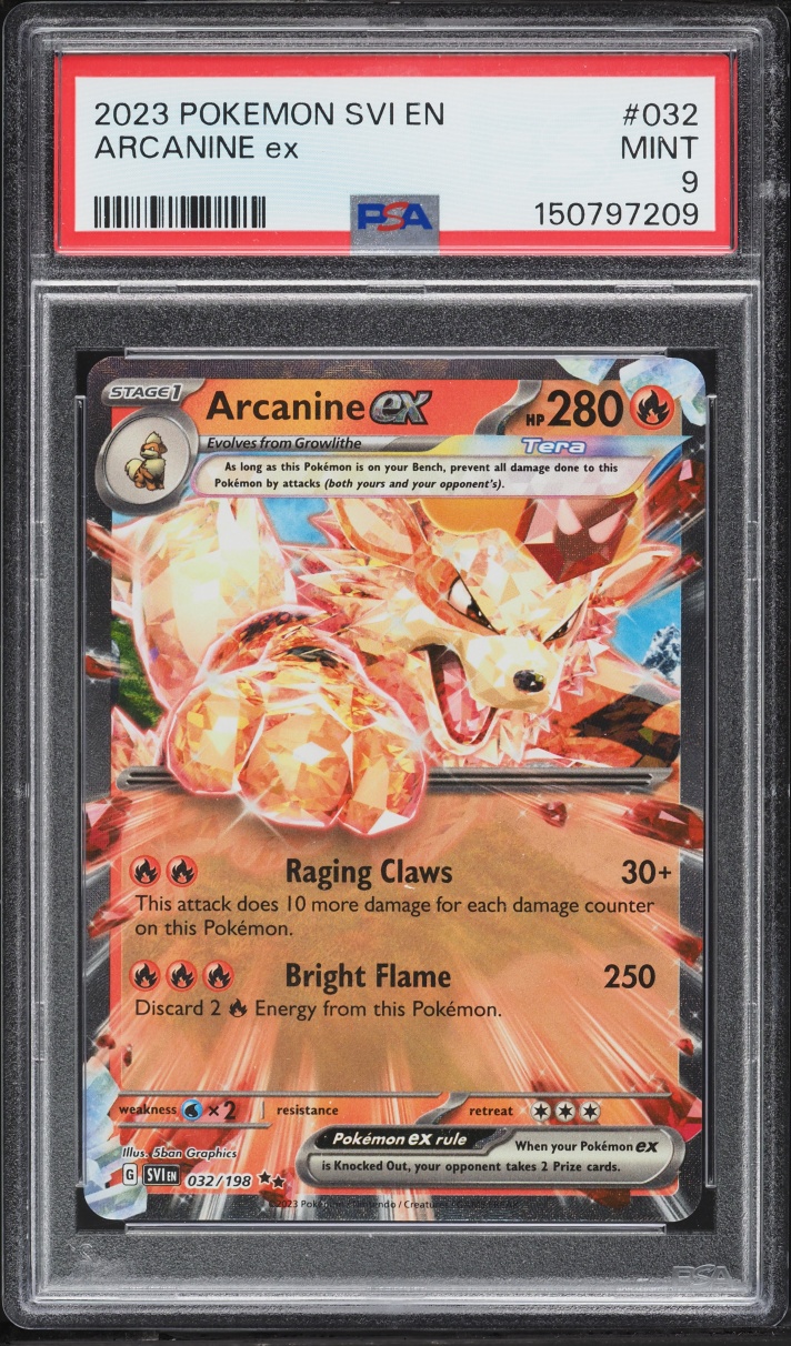 2023 Pokemon Scarlet & Violet Holo Arcanine ex #32 PSA 9 MINT