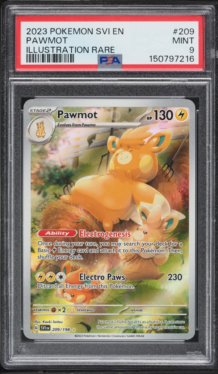 2023 Pokemon Scarlet & Violet IR Pawmot #209 PSA 9 MINT