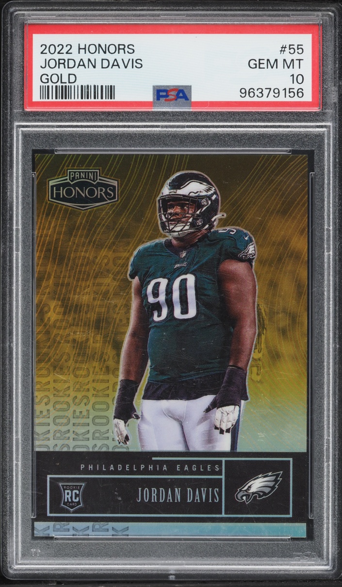 2022 Panini Honors Gold Jordan Davis ROOKIE /5 #55 PSA 10 GEM MINT