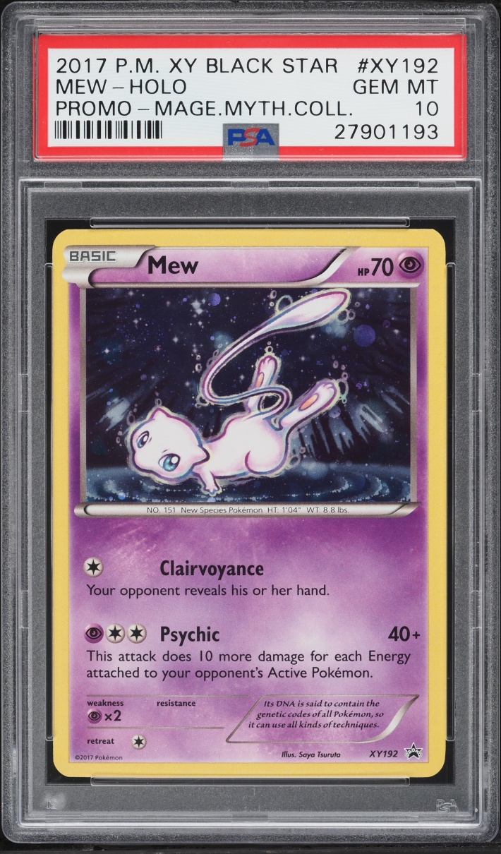 2017 Pokemon XY Promo Mythical Collection Holo Mew #XY192 PSA 10 GEM MINT