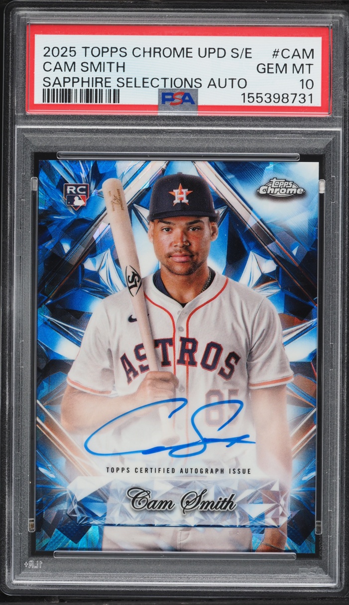 2025 Topps Chrome Sapphire Update Selections Cam Smith ROOKIE AUTO #SSA-CAM PSA 10 GEM MINT