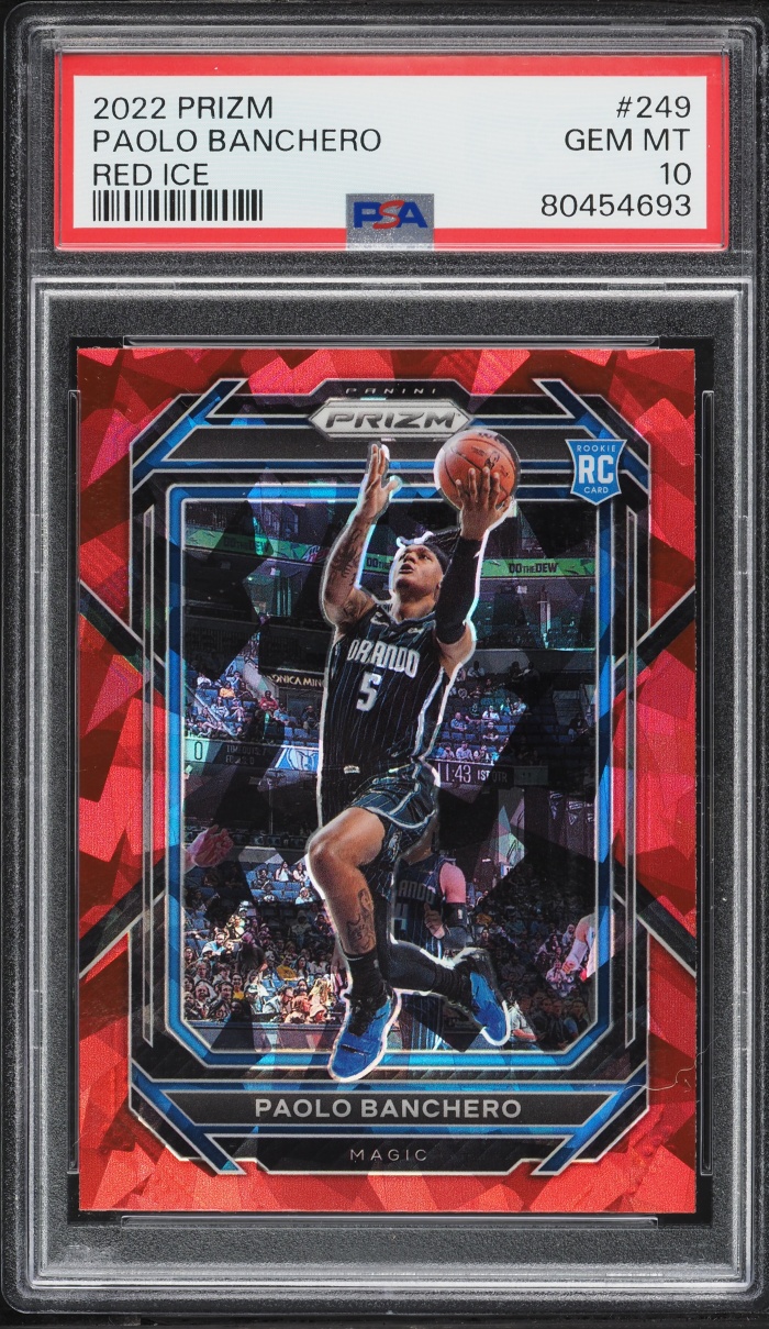 2022 Panini Prizm Red Ice Paolo Banchero ROOKIE #249 PSA 10 GEM MINT