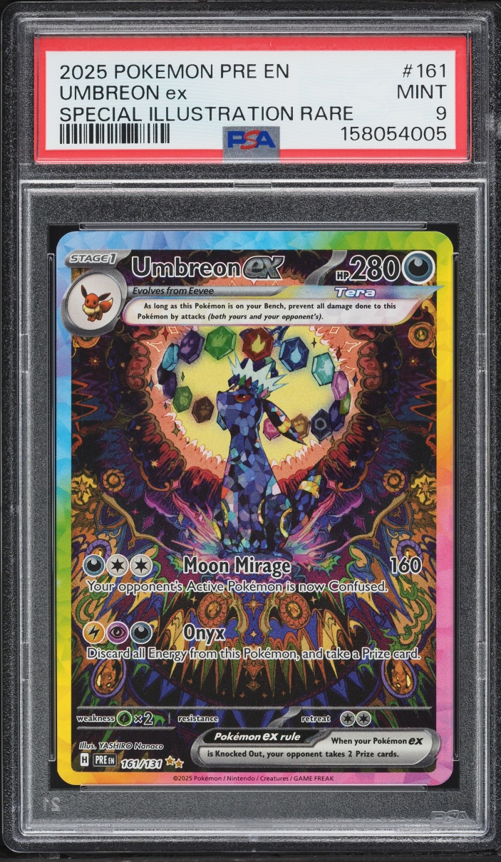 2025 Pokemon Scarlet & Violet Prismatic Evolutions SIR Umbreon Ex #161 PSA 9 MINT