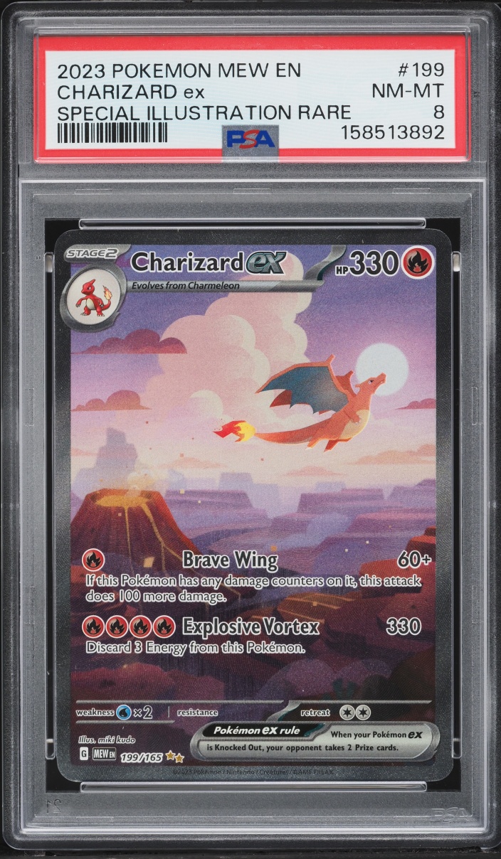 2023 Pokemon Scarlet & Violet 151 SIR Charizard Ex #199 PSA 8 NM-MT