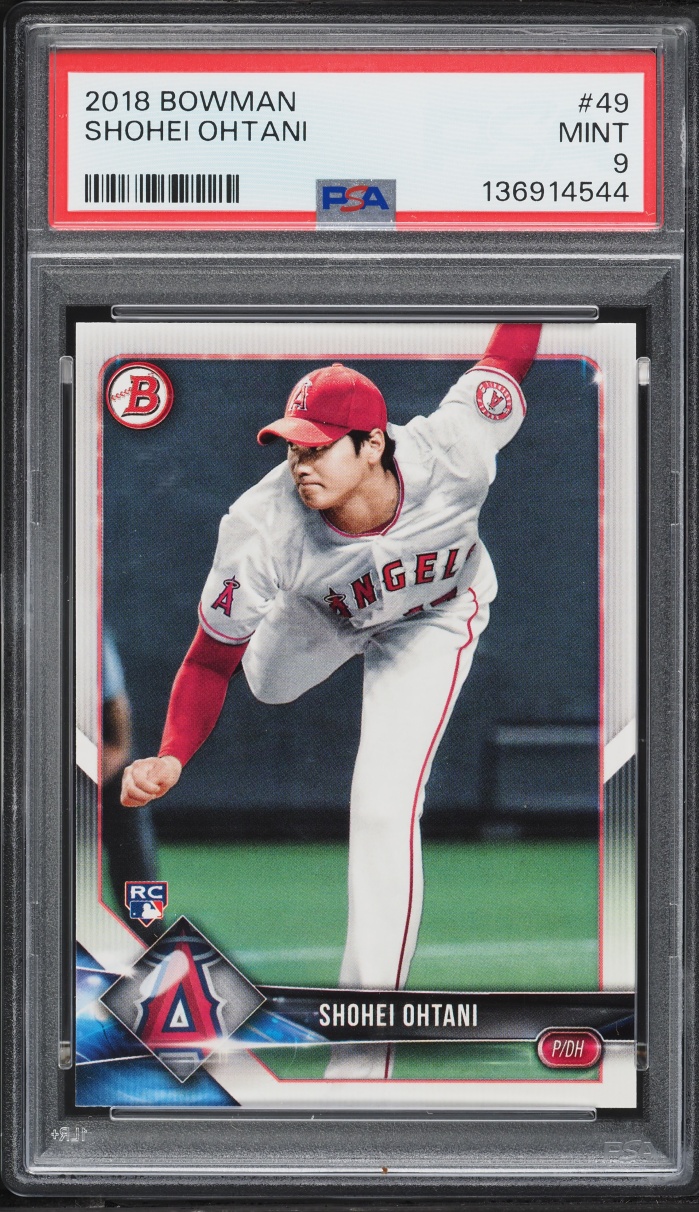 2018 Bowman Shohei Ohtani ROOKIE #49 PSA 9 MINT