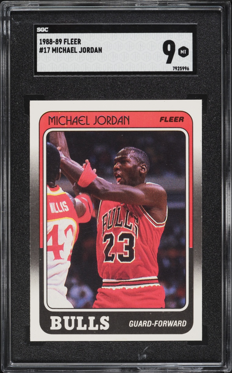 1988 Fleer Basketball Michael Jordan #17 SGC 9 MINT
