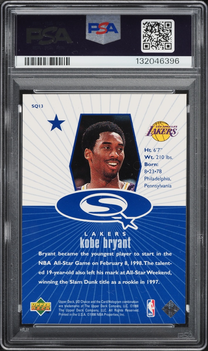 1998 Upper Deck Choice Starquest Blue Kobe Bryant #SQ13 PSA 9 MINT