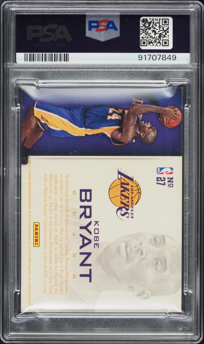 2012 Panini Intrigue Intriguing Players Kobe Bryant #27 PSA 8 NM-MT