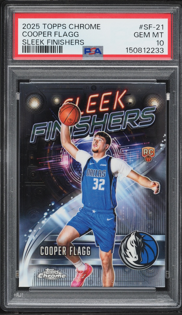 2025 Topps Chrome Sleek Finishers Cooper Flagg ROOKIE #SF-21 PSA 10 GEM MINT