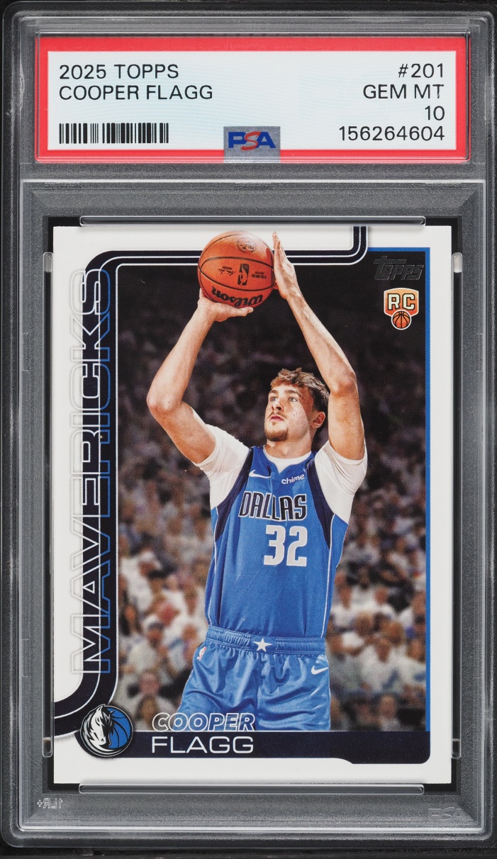 2025 Topps Basketball Cooper Flagg ROOKIE #201 PSA 10 GEM MINT