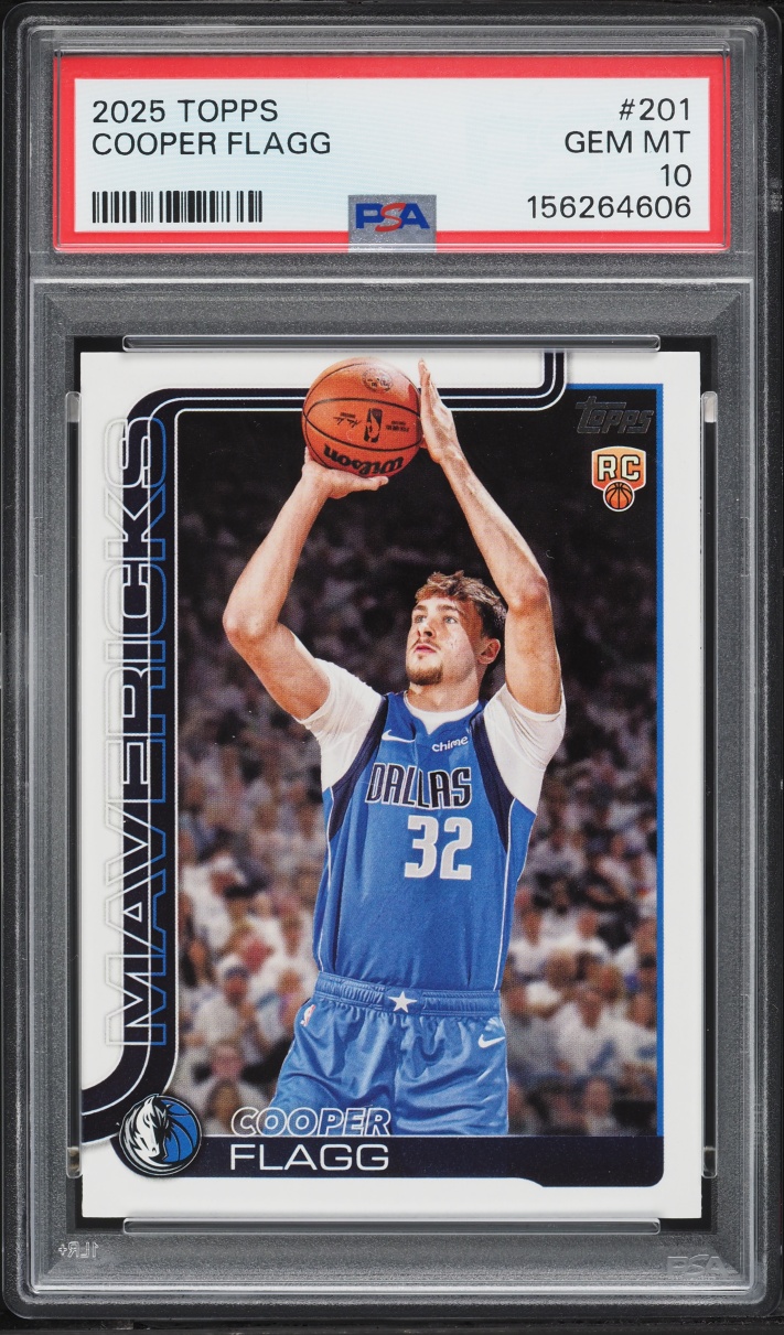 2025 Topps Basketball Cooper Flagg ROOKIE #201 PSA 10 GEM MINT