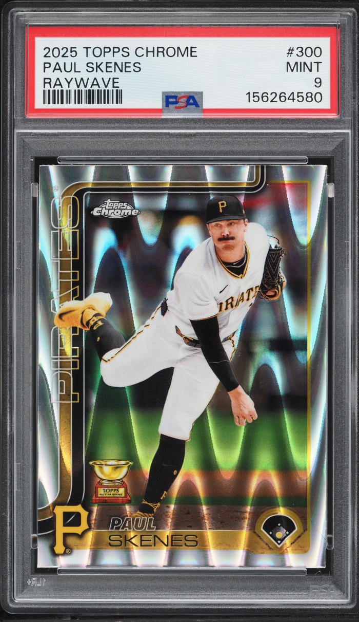 2025 Topps Chrome Raywave Paul Skenes #300 PSA 9 MINT