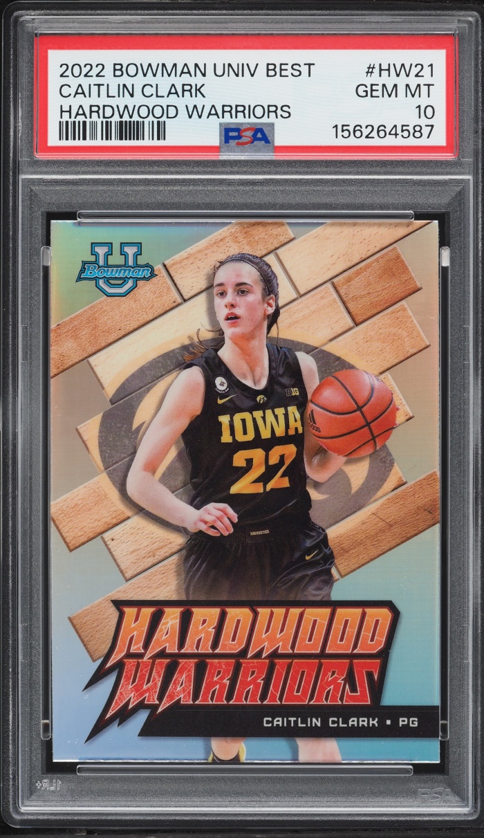 2022 Bowman University Best Hardwood Warriors Caitlin Clark ROOKIE #HW-21 PSA 10 GEM MINT