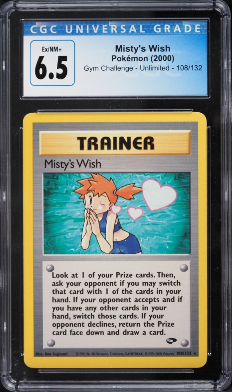 2000 Pokemon Gym Challenge Misty's Wish #108 CGC 6.5 EXMT+