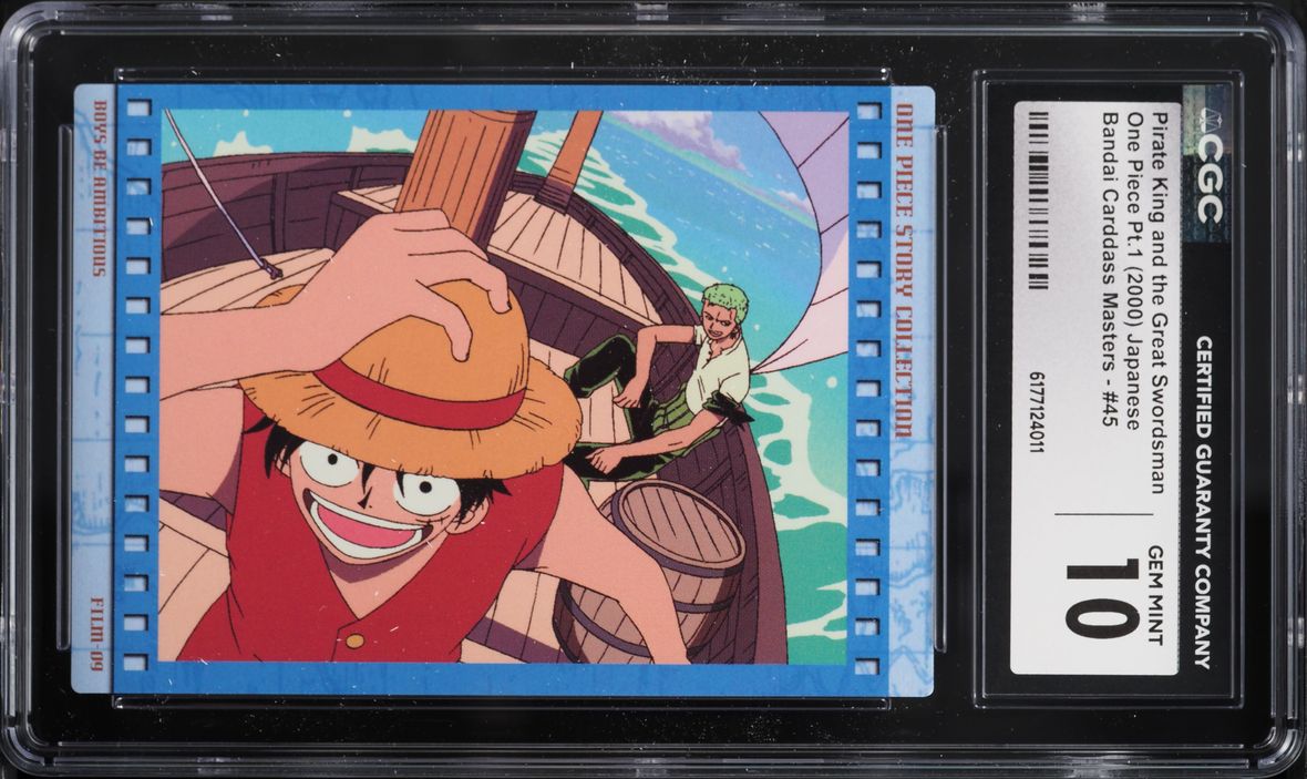 2000 One Piece Japanese Bandai Carddass Pt.1 Pirate King And The Great Swordsman #45 CGC 10 GEM