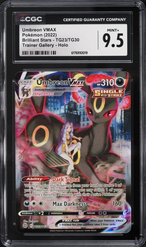 2022 Pokemon SWSH Brilliant Stars Trainer Gallery CHR Umbreon VMAX #TG23 CGC 9.5 MINT+